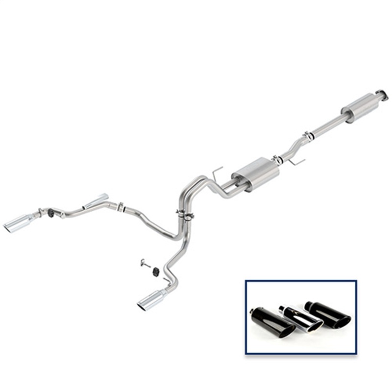 Ford Racing 15-18 F-150 5.0L Cat-Back Sport Exhaust System - Rear Exit Chrome Tips - Image 3