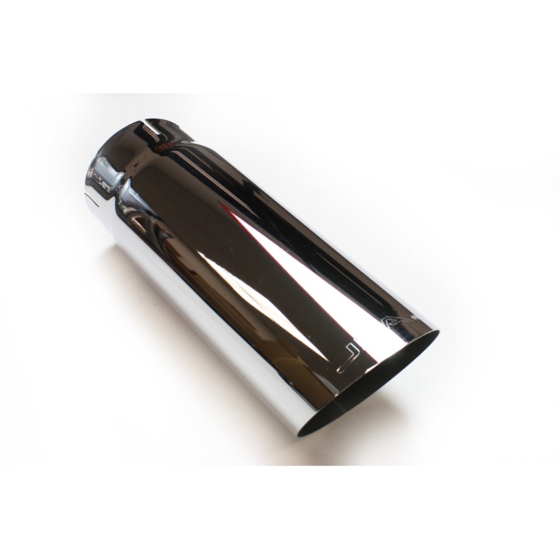 JBA 4in x 4.5in x 12in Angle Cut Chrome Plated Exhaust Tip - Image 2
