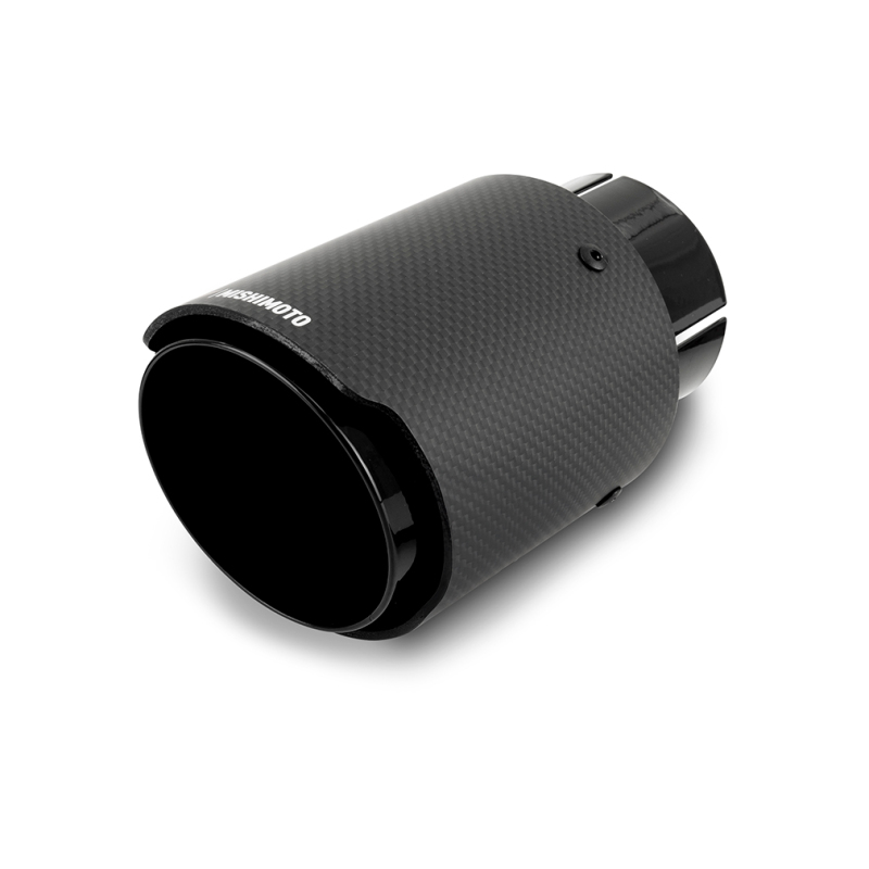 Mishimoto Carbon Fiber Muffler Tip 3in Inlet 4in Outlet Black - Image 5