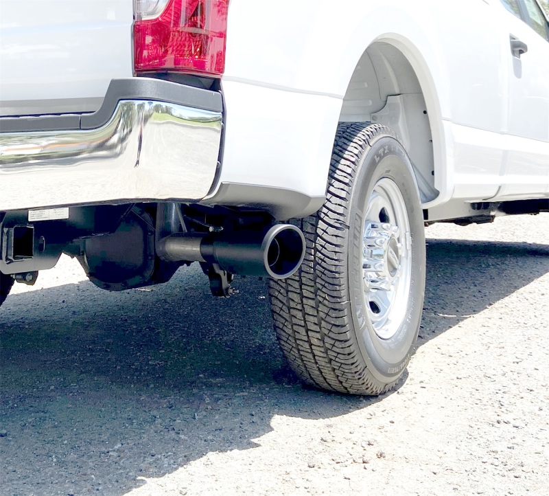 Gibson 20-21 Ford F250/F350 7.3L 3in Cat-Back Single Exhaust System Stainless - Black Elite - Image 2