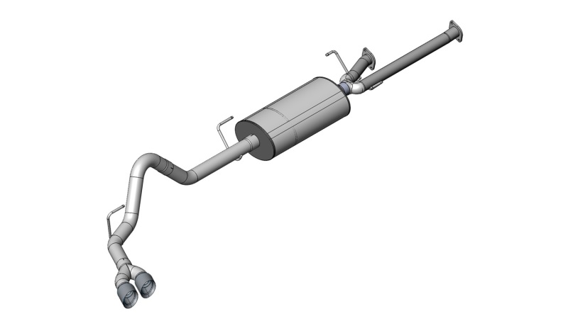 Corsa 2007-2008 Toyota Tundra Double Cab/Crew Max 5.7L V8 Polished Sport Cat-Back Exhaust - Image 5