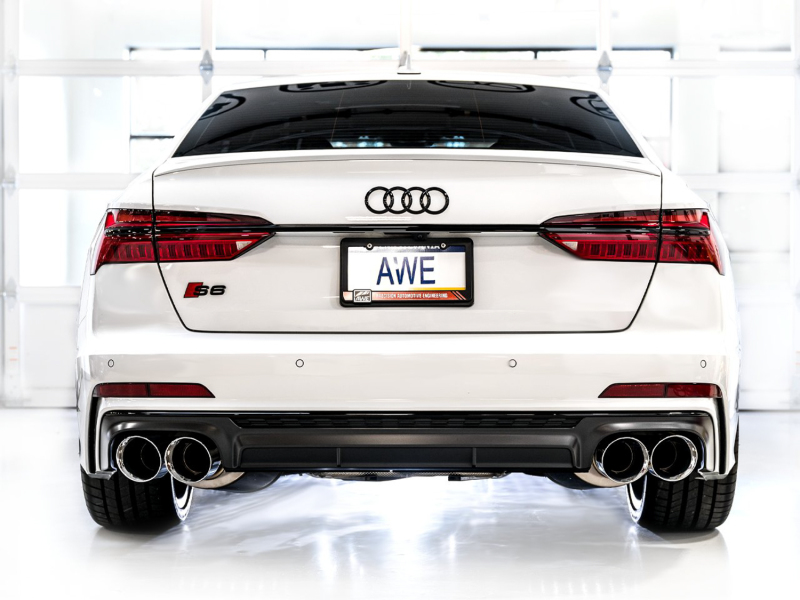 AWE Tuning 19-23 Audi C8 S6/S7 2.9T V6 AWD Track Edition Exhaust - Chrome Silver Tips - Image 8
