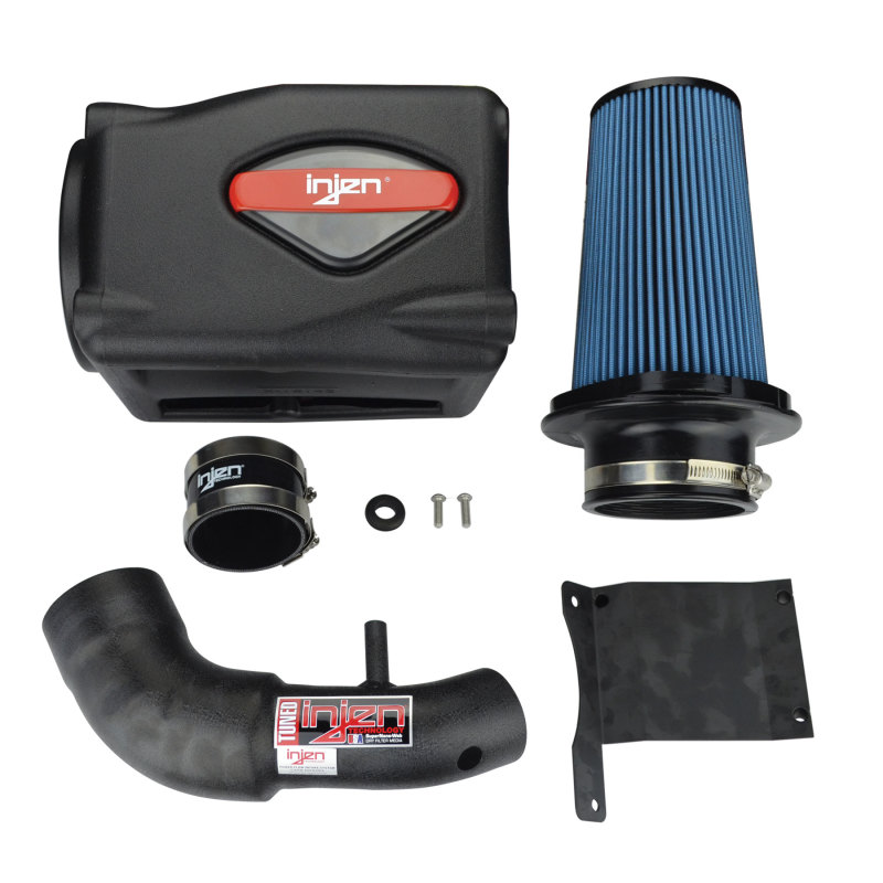 Injen 07-09 Wrangler 3.8L V6 w/ Box Wrinkle Black Power-Flow Air Intake System - Image 3