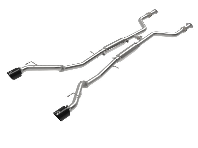 aFe Nissan Z 23-23 V6-3.0L Takeda 2-1/2in 304 Stainless Steel Cat-Back Exhaust System w/ Black Tips - Image 3