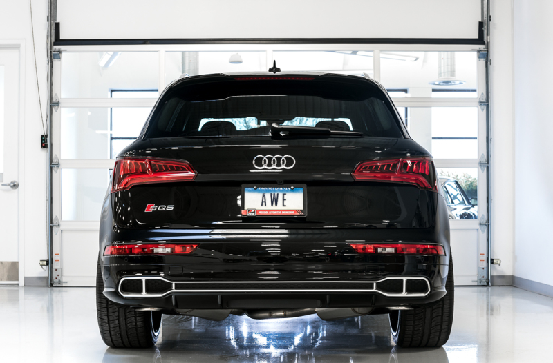 AWE Tuning Audi B9 SQ5 Non-Resonated Touring Edition Cat-Back Exhaust - No Tips (Turn Downs) - Image 5