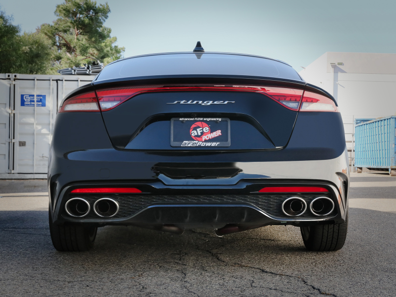 aFe 22-23 Kia Stinger L4-2.5L Turbo Gemini XV 3in to Dual 2-1/2in Cat-Back Exhaust System w/ Cut-Out - Image 5