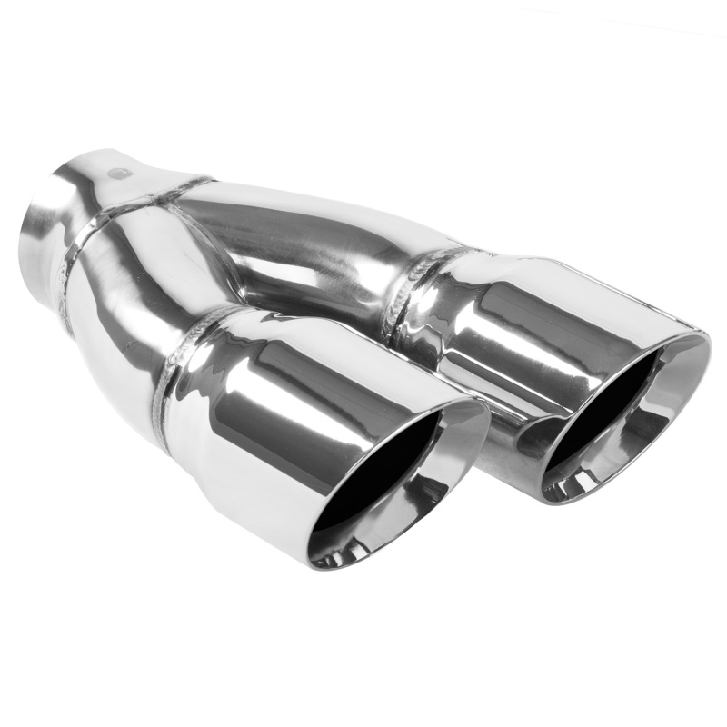 MagnaFlow Double Wall 3in Dual Round Polished Tip 2.25in Inlet - Image 2