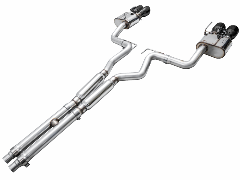 AWE 2024 Ford Mustang GT Fastback S650 RWD SwitchPath Catback Exhaust w/ Quad Diamond Black Tips - Image 10