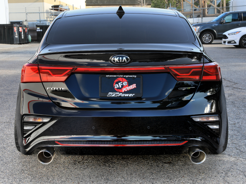 aFe Takeda 20-21 Kia Forte GT 1.6L (t) 3in to 2.5in SS Axle-Back Exhaust System w/ Polished Tips - Image 4