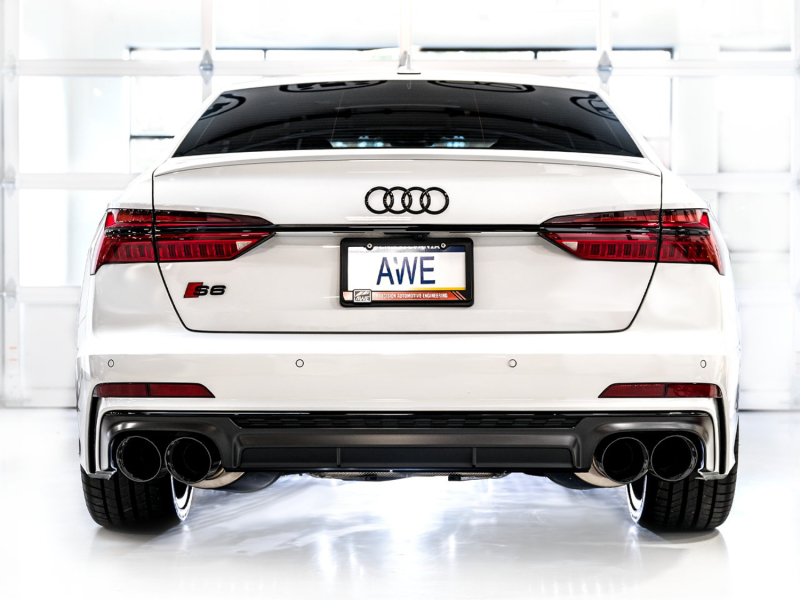 AWE Tuning 19-23 Audi C8 S6/S7 2.9T V6 AWD Track Edition Exhaust - Diamond Black Tips - Image 8
