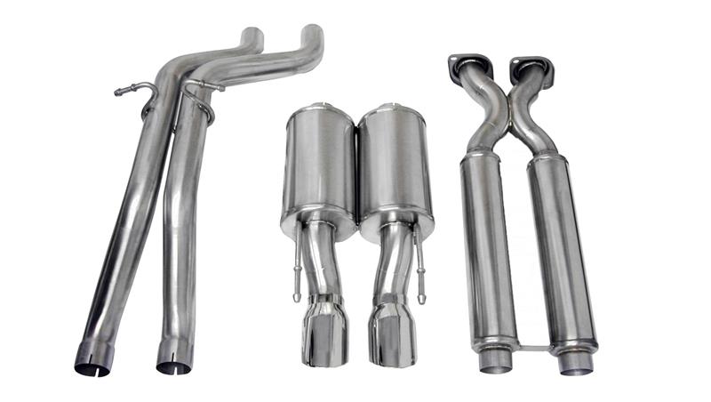 Corsa 2006-2010 Jeep Grand Cherokee 6.1L V8 Polished Sport Cat-Back Exhaust - Image 8