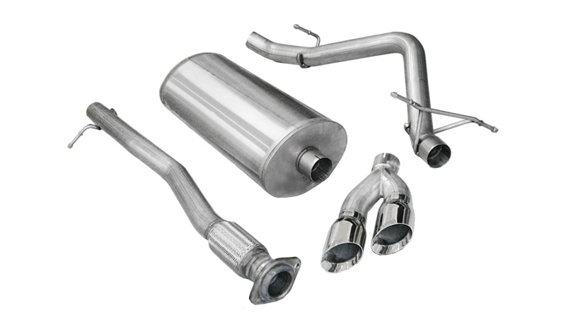 Corsa 2011-2013 Chevrolet Silverado Crew Cab/Short Bed 1500 6.2L V8 Polished Sport Cat-Back Exhaust - Image 2