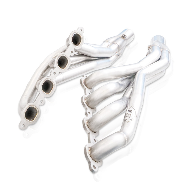 Stainless Works 2019+ Chevrolet Silverado 5.3/6.2 Catted Headers 1-7/8in Primaries 3in Leads X-Pipe - Image 6