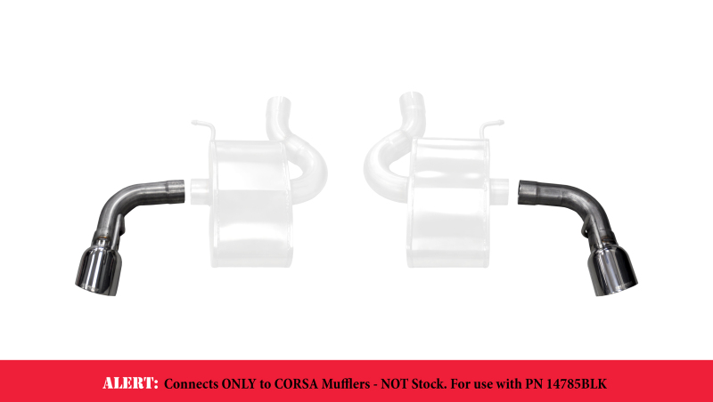 Corsa 2016-2024 Chevy Camaro SS 2.75in Inlet / 4.5in Outlet Polished Tip Kit (For Corsa ExhaustOnly) - Image 4