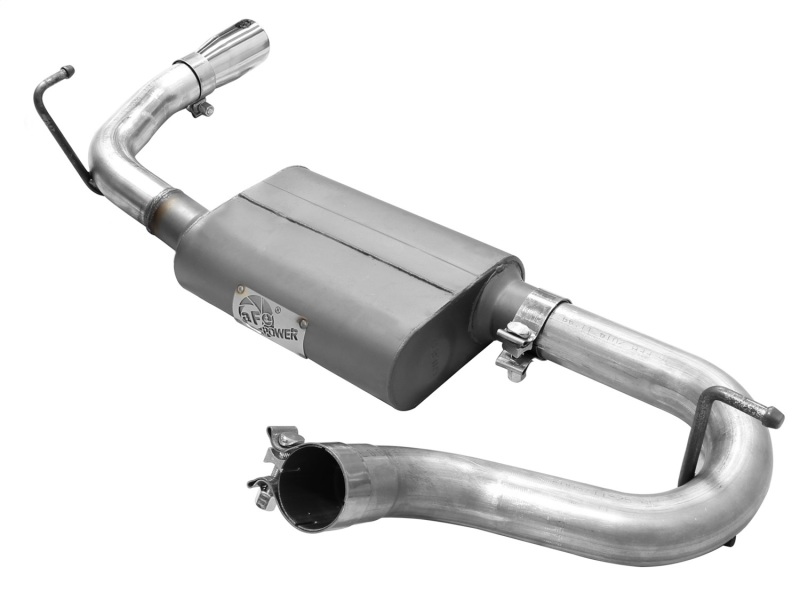 aFe Scorpion 2-1/2in Alum Steel Axle-Back Exhaust w/Polished Tip 07-18 Jeep Wrangler JK V6-3.6/3.8L - Image 5