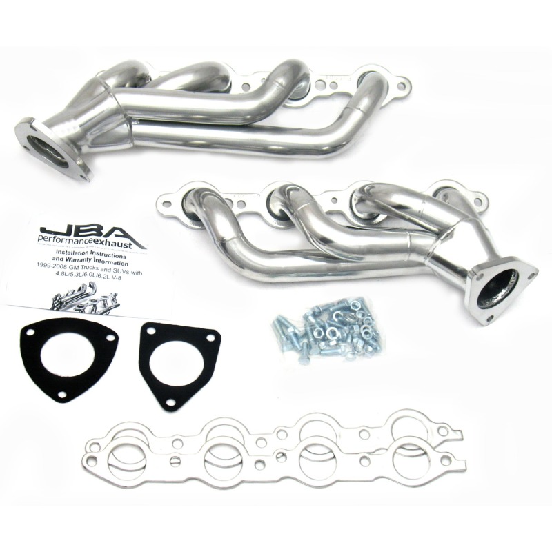JBA 03-06 GM Truck 6.0L LS w/o EGR 1-5/8in Primary Silver Ctd Cat4Ward Header - Image 2