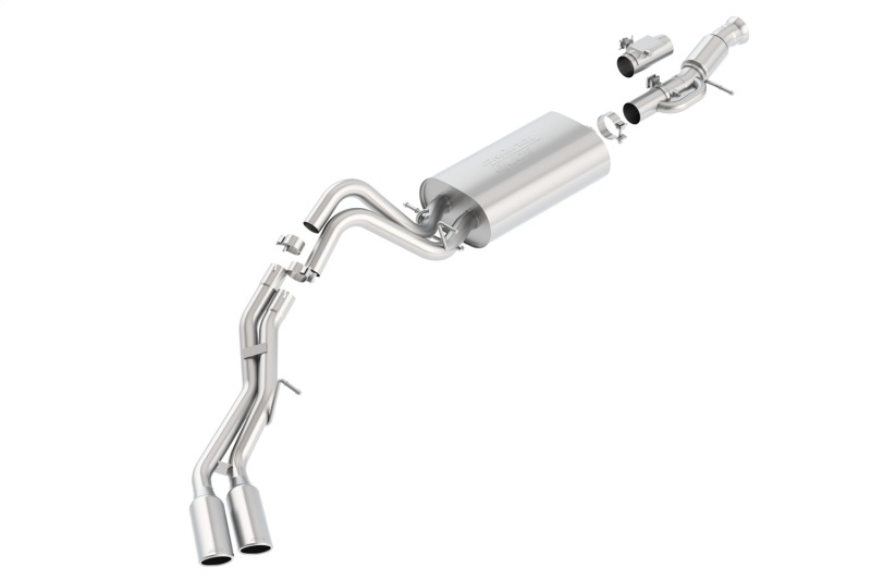 Borla Touring Cat Back 15-16 GMC Denali 6.2L V8 2.75in, 2.25in Dual Same Side Exit 4in Tips Exhaust - Image 2