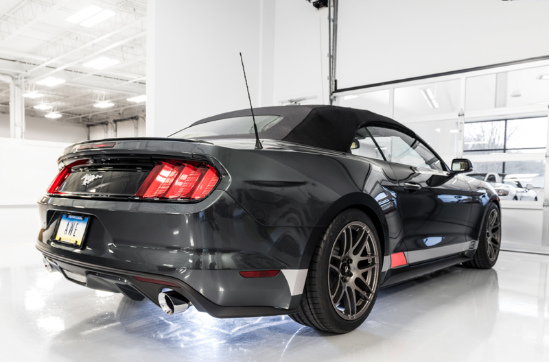 AWE Tuning S550 Mustang EcoBoost Axle-back Exhaust - Touring Edition (Chrome Silver Tips) - Image 3