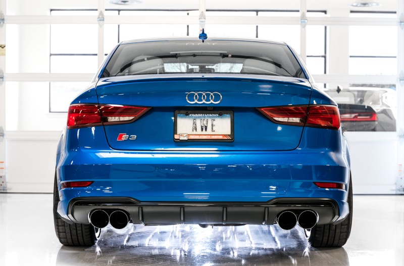 AWE Tuning Audi 8V S3 Track Edition Exhaust w/Chrome Silver Tips 102mm - Image 5