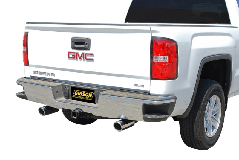 Gibson 14-18 GMC Sierra 1500 Base 5.3L 3in/2.25in Cat-Back Dual Split Exhaust - Stainless - Image 3
