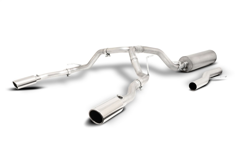 Gibson 21-22 GMC Yukon / Chevrolet Tahoe 5.3L 2/4wd Cat-Back Dual Split Exhaust - Stainless - Image 2