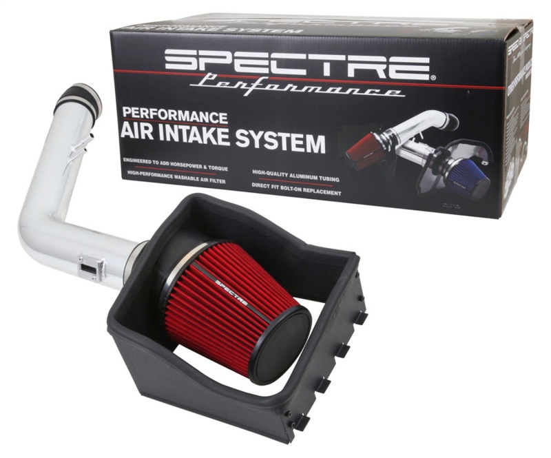 Spectre 11-14 Ford F250/350 V8-6.2L F/I Air Intake Kit - Polished w/Red Filter - Image 6