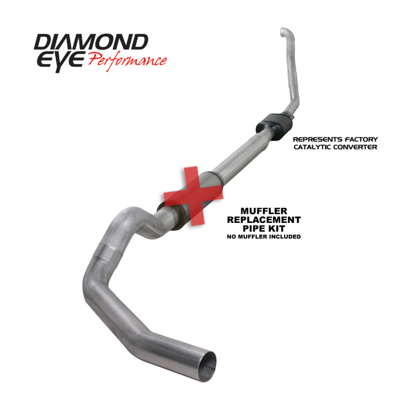 Diamond Eye KIT 5in TB MFLR RPLCMENT PIPE SGL ALUM 94-97 5 7 3L F250/F350 PWRSTROKE NFS W CARB STDS - Image 4