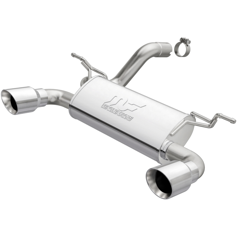 MagnaFlow 2018+ Jeep Wrangler 3.6L Dual Polished Tip Axle-Back Exhaust - Image 2