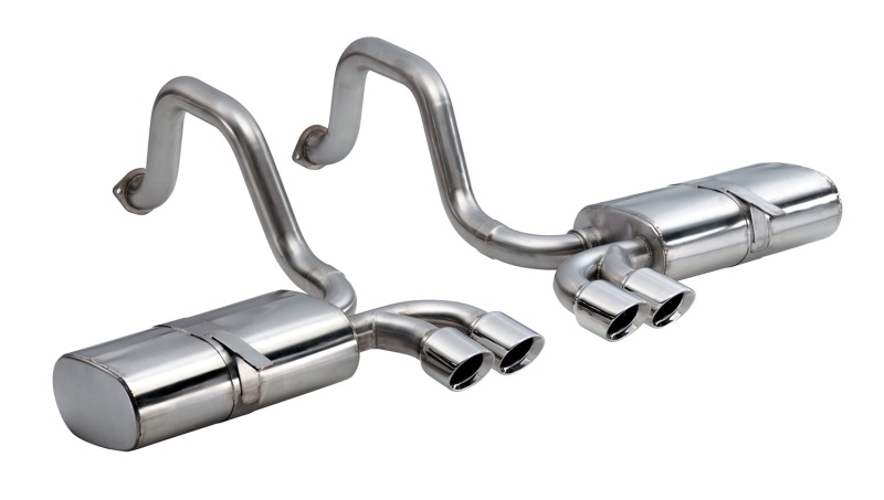 Corsa 1997-2004 Chevrolet Corvette C5 Z06 5.7L V8 Polished Sport Axle-Back Exhaust - Image 2