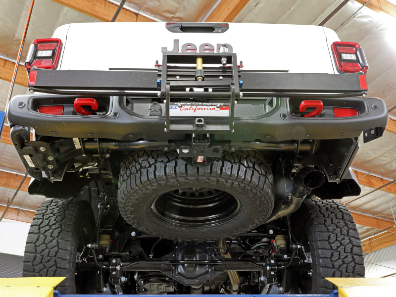 aFe 2021+ Jeep Gladiator V6-3.0L (td) Vulcan Series 3in 304SS HT DPF-Back Exhaust System - Black Tip - Image 6
