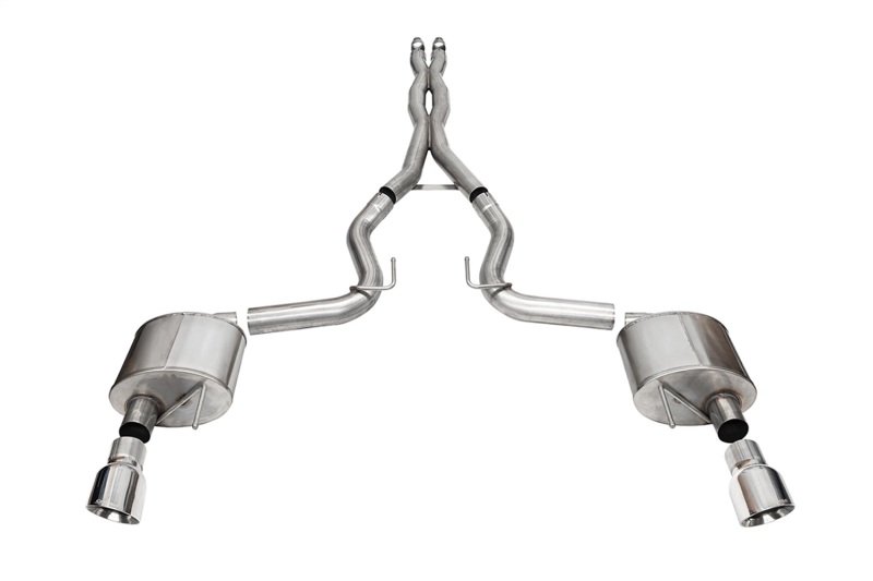 Corsa 24+ Ford Mustang GT Xtreme Cat-Back Exhaust Sys. 3.0in Dual Rear Exit w/4.5in Pro Series Tips