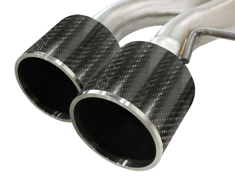 aFe Takeda 3in SS Exhaust Cat-Back 09-14 Nissan GTR V6 3.8L Carbon Fiber Tips - Image 5