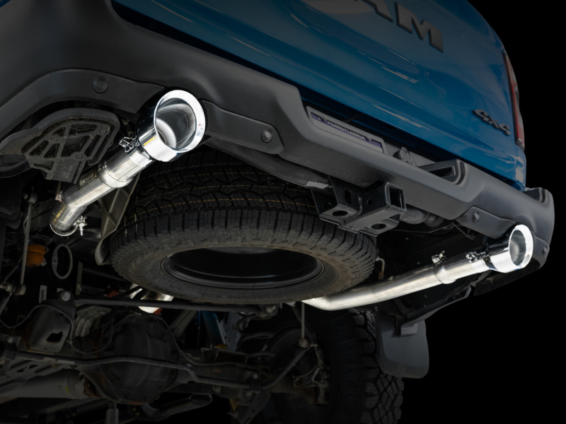 AWE Tuning 19-21 RAM 1500 5.7L (w/Cutouts) 0FG Dual Rear Exit Cat-Back Exhaust - Chrome Silver Tips - Image 2