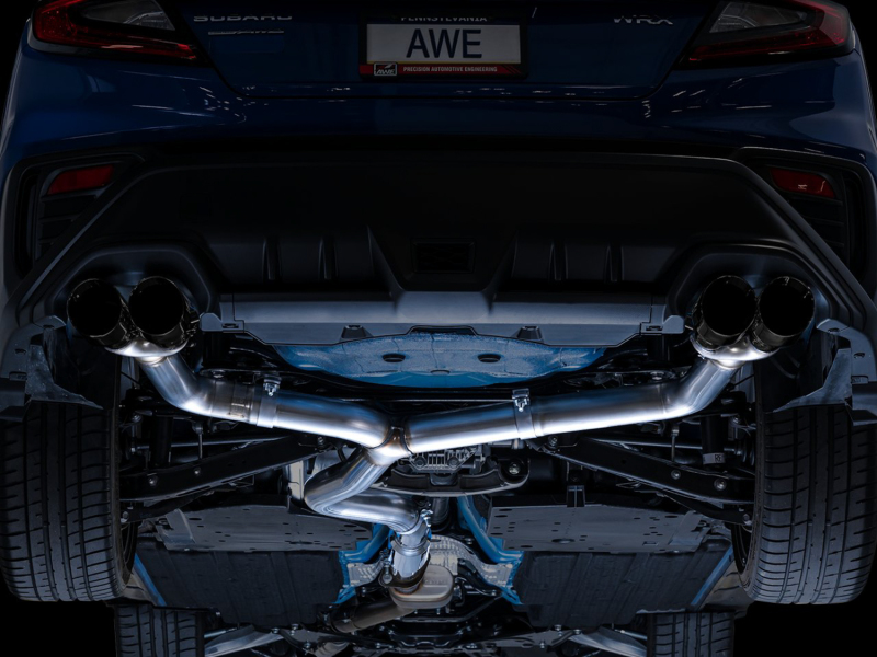 AWE Tuning 2022+ VB Subaru WRX Track Edition Exhaust - Diamond Black Tips - Image 10