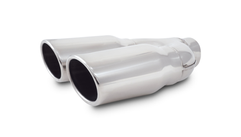 Vibrant Dual 3.25in x 2.75in Oval SS Exhaust Tip (Single Wall Angle Cut Rolled Edge) - Image 4