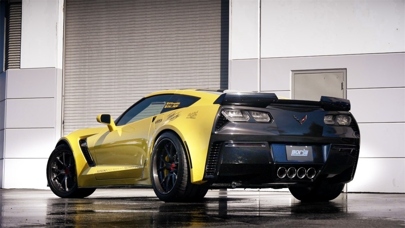 Borla 15 Chevy Corvette C7 ZO6 6.2L w/o AFM w/ NPP ATAK Quad RD RL IC Tips Center Rear Exit Exhaust - Image 5
