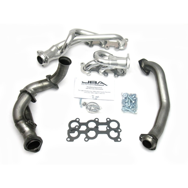 JBA 95-00 Toyota 3.4L V6 w/o EGR 1-1/2in Primary Silver Ctd Cat4Ward Header - Image 2