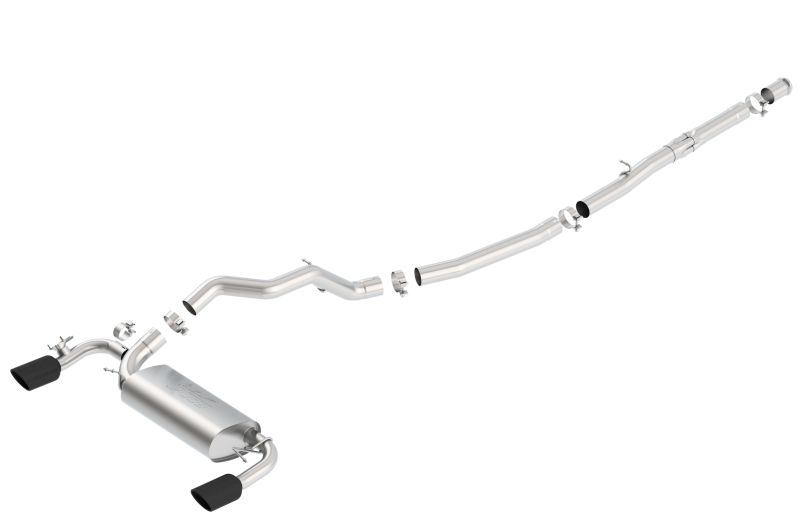 Borla 16-18 Ford Focus RS 2.3L MT AWD ATAK Catback Exhaust w/ Black Chrome Tip - Image 4