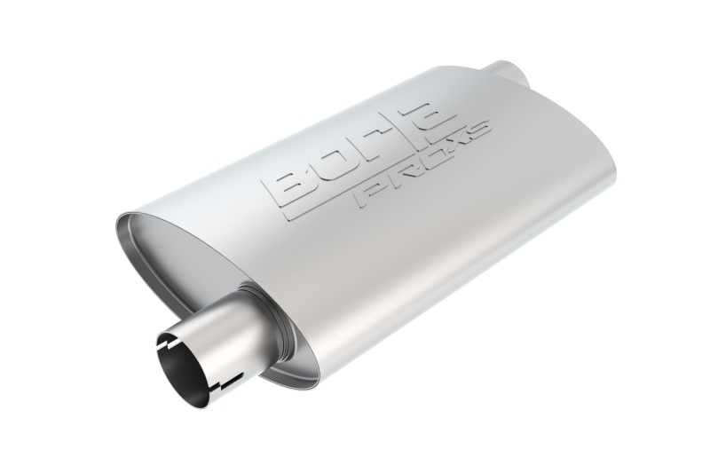 Borla Universal Pro-XS Muffler Oval 3in Inlet/Outlet Offset/Offset Notched Muffler - Image 2
