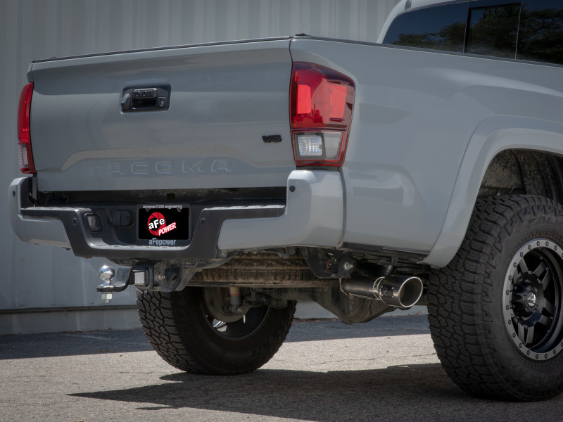 aFe 16-22 Toyota Tacoma Apollo GT Series 2.5in. - 3in. 409 SS Cat-Back Exhaust System w/ Black Tip - Image 3