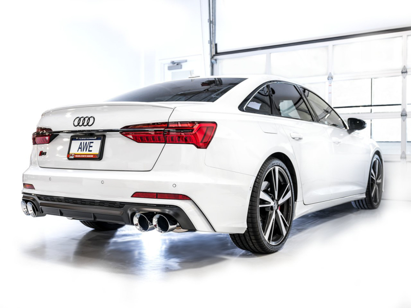 AWE Tuning 19-23 Audi C8 S6/S7 2.9T V6 AWD Track Edition Exhaust - Chrome Silver Tips - Image 7