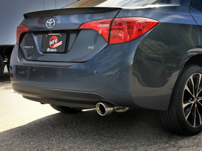 aFe 14-19 Toyota Corolla 1.8L Takeda 2.5in 304SS Axle-Back Exhaust w/ Polished Tip - Image 3
