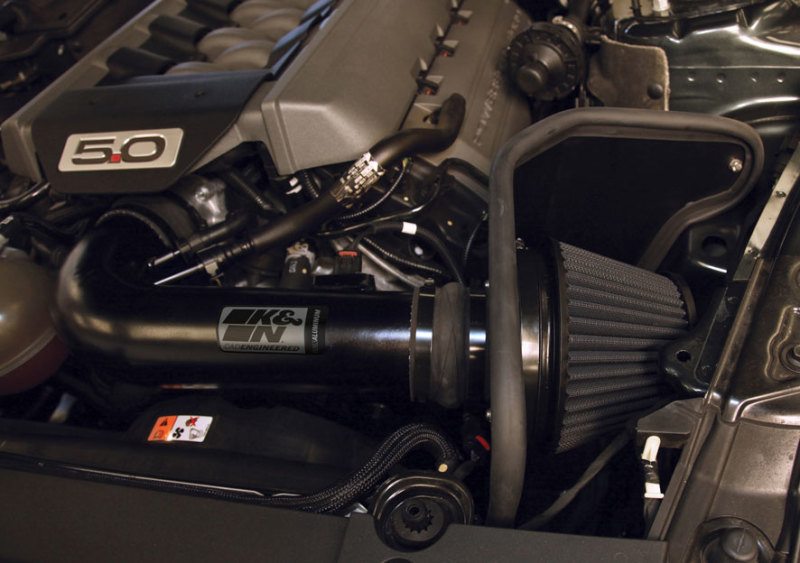K&N 2015 Ford Mustang GT 5.0L V8 Black Performance Intake Kit - Image 10