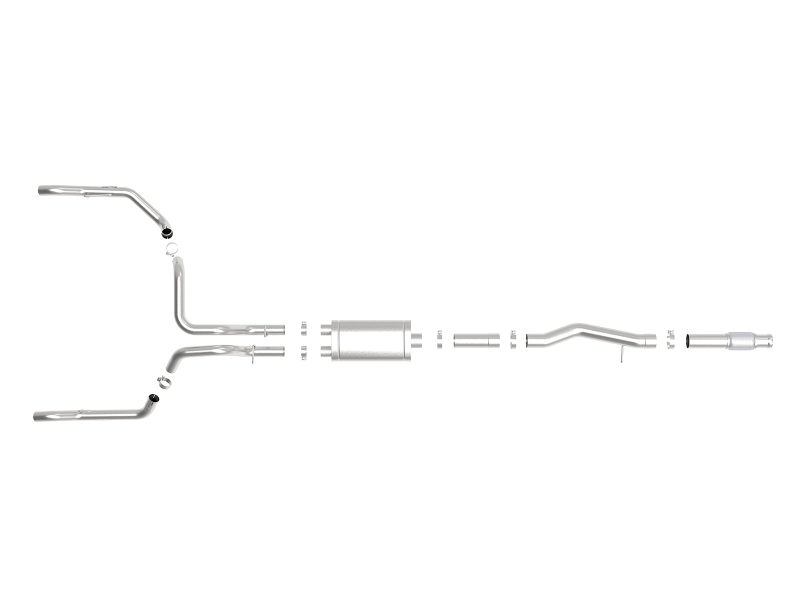 aFe Vulcan Series 4in-3in 304-SS Exhaust Cat-Back 2019 GM Silverado / Sierra 1500 V8-5.3L w/ OE Tips - Image 5