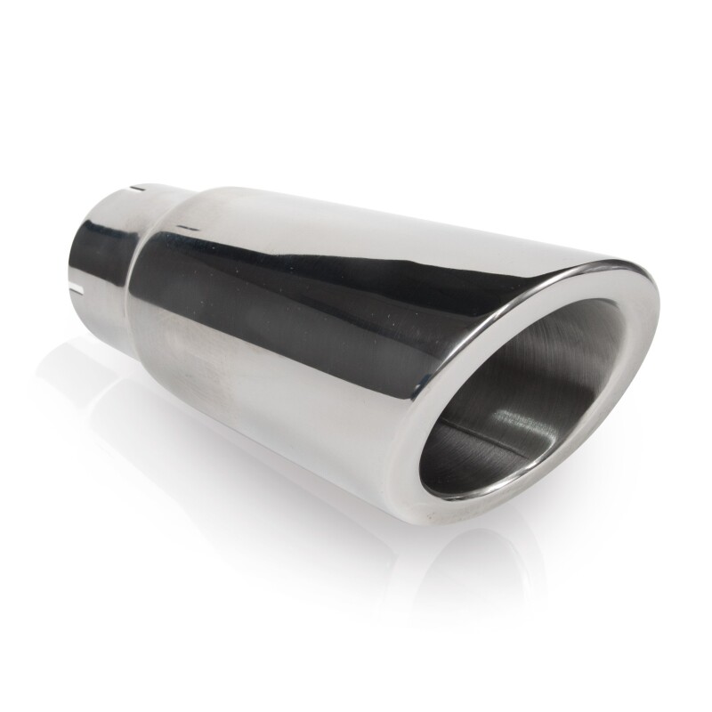 Stainless Works Double Wall Slash Cut Exhaust Tip - 3 1/2in Body 2 1/4in ID - Image 2