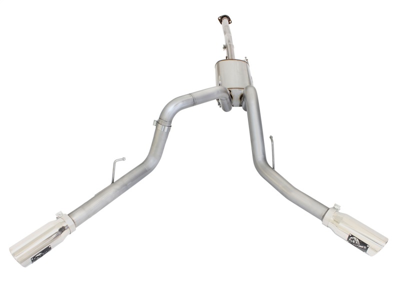 aFe MACHForce XP Exhaust 3in SS Dual Side Exit CB w/ Polish Tips 15 Ford F150 Ecoboost V6-2.7L/3.5L - Image 5