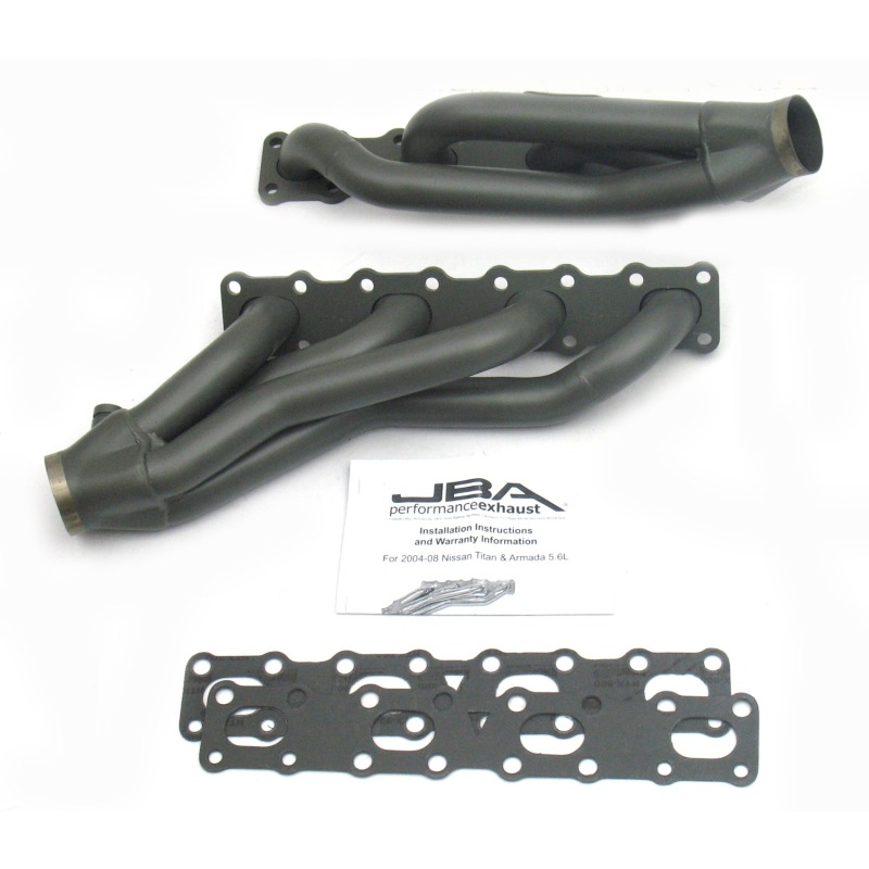 JBA 04-15 Nissan 5.6L VK56DE Oval Port 1-5/8in Primary Ti Ctd Cat4Ward Header - Image 2