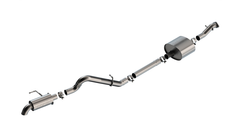 Borla 21-22 Ford Bronco 2.7L 2DR/4DR T-304 Stainless Steel Cat-Back Touring Exhaust - Brushed - Image 7