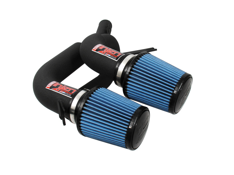 Injen 08-09 535i E60 3.0L L6 Twin intake & AMSOIL Filters Wrinkle Black Short Ram Intake - Image 2
