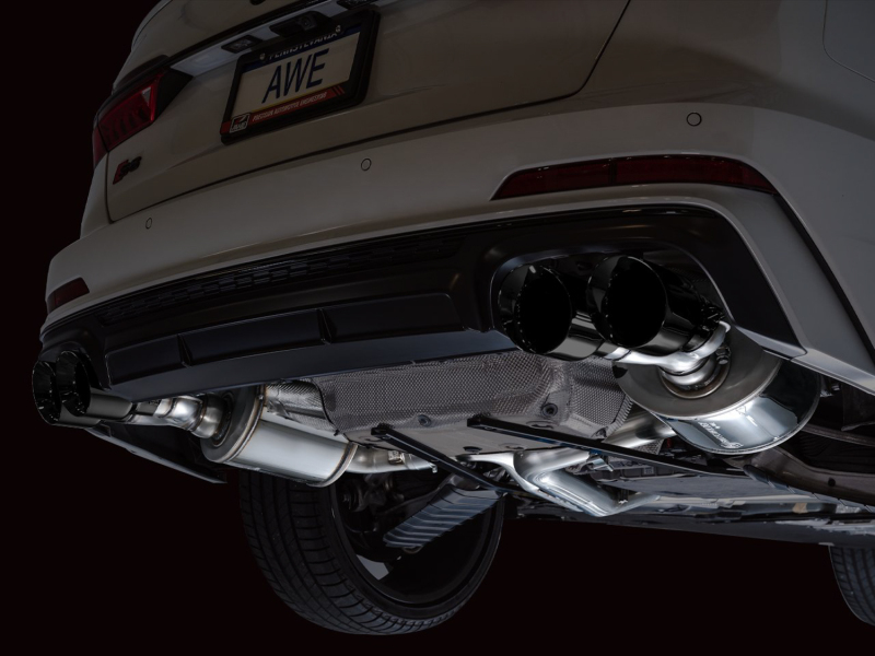 AWE Tuning 19-23 Audi C8 S6/S7 2.9T V6 AWD Touring Edition Exhaust - Diamond Black Tips - Image 8